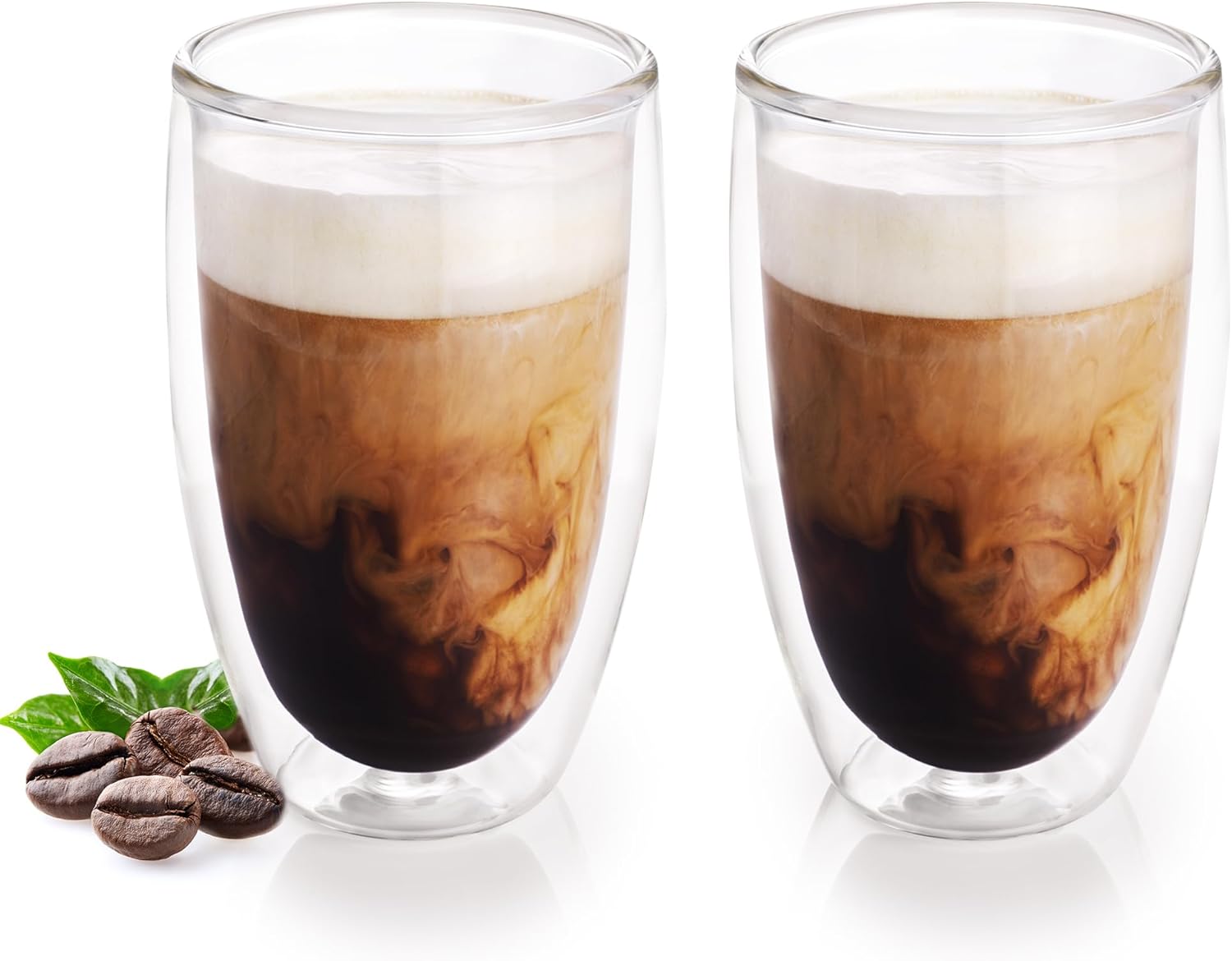 ElbFuchs® Latte Macchiato Gläser doppelwandig [2x 450ml]